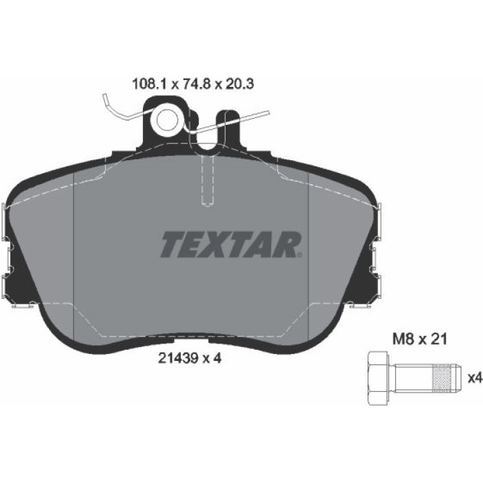 Textar 2143905 Bremsbelagsatz, Scheibenbremse Q+ Textar 2143905 Bremsbelagsatz, Scheibenbremse Q+