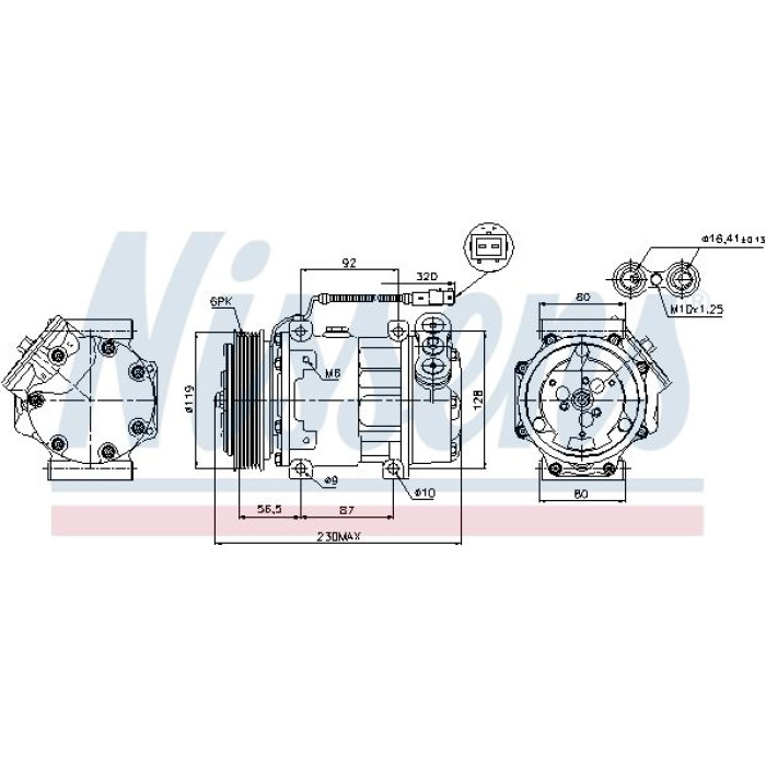 Nissens 89047 Kompressor, Klimaanlage FIRST FIT Nissens 89047 Kompressor, Klimaanlage FIRST FIT