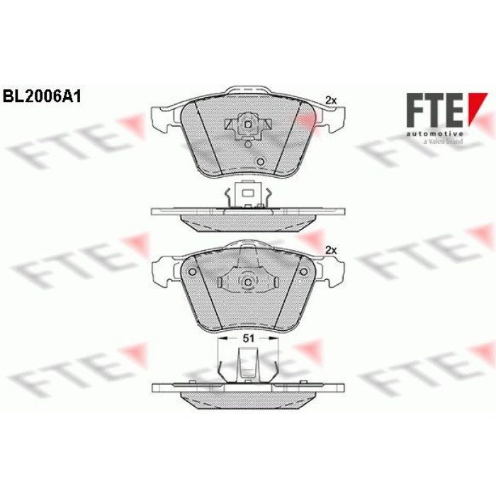 FTE 9010591 Bremsbelagsatz, Scheibenbremse FTE 9010591 Bremsbelagsatz, Scheibenbremse