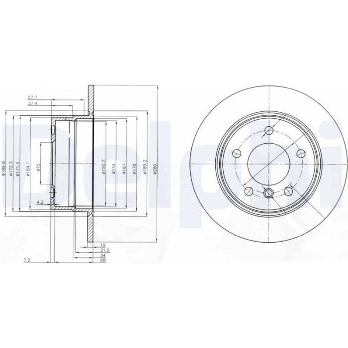 Delphi BG3940 Bremsscheibe