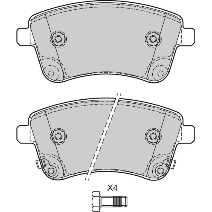 Valeo 601141 Bremsbelagsatz, Scheibenbremse