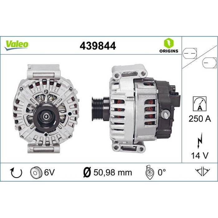 Valeo 439844 Generator ORIGINS - NEW O.E. TECHNOLOGIE Valeo 439844 Generator ORIGINS - NEW O.E. TECHNOLOGIE
