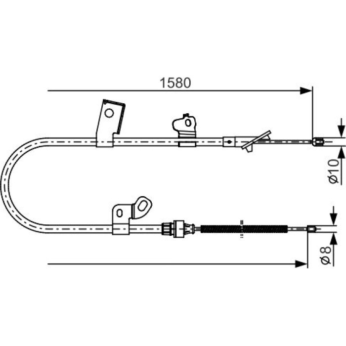 BOSCH 1 987 482 155 Seilzug, Feststellbremse