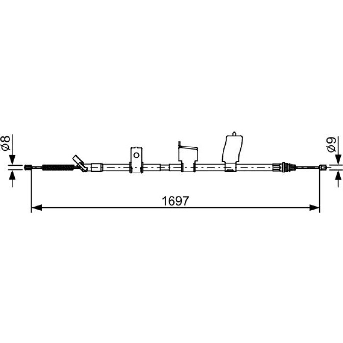 BOSCH 1 987 482 627 Seilzug, Feststellbremse