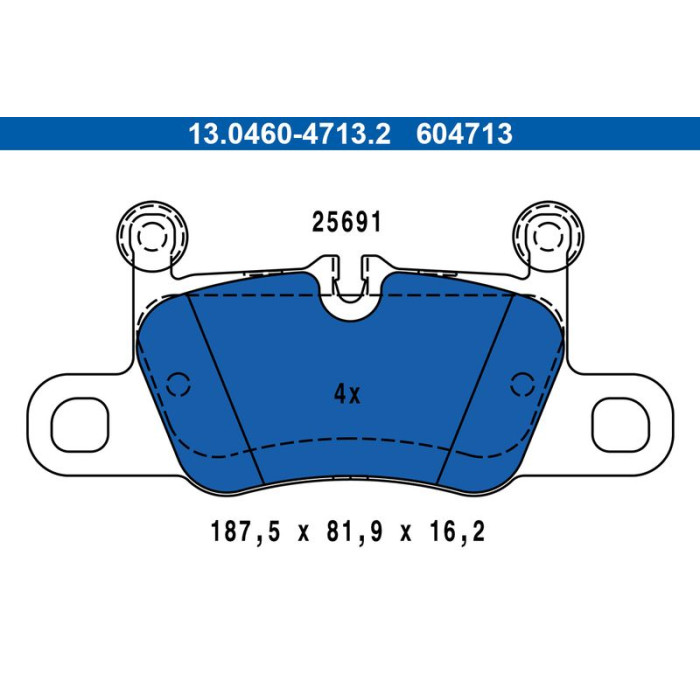ATE 13.0460-4713.2 Bremsbelagsatz, Scheibenbremse ATE 13.0460-4713.2 Bremsbelagsatz, Scheibenbremse