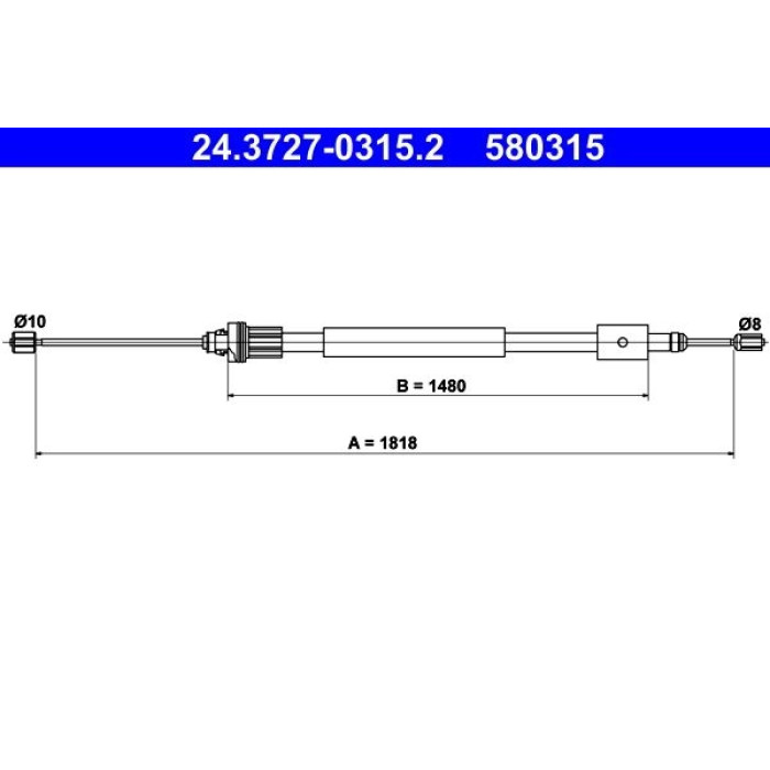 ATE 24.3727-0315.2 Seilzug, Feststellbremse