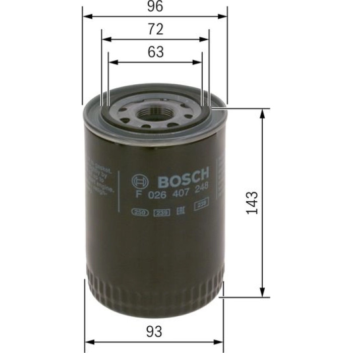 BOSCH F 026 407 248 Ölfilter BOSCH F 026 407 248 Ölfilter