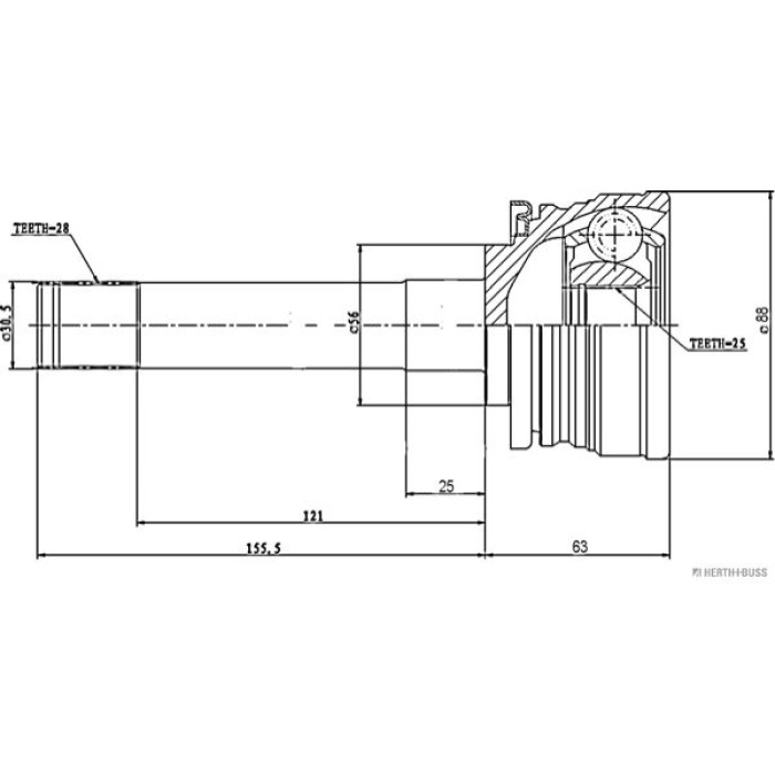 Gelenksatz, Antriebswelle J2825007 Gelenksatz, Antriebswelle J2825007