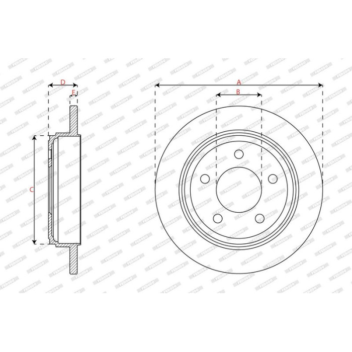 Ferodo DDF2229C Bremsscheibe PREMIER Ferodo DDF2229C Bremsscheibe PREMIER
