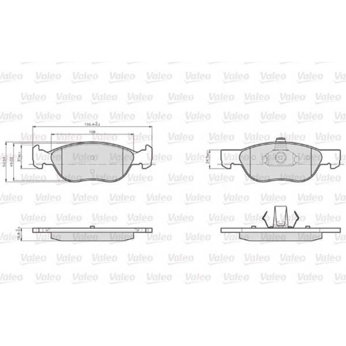 Valeo 872576 Bremsbelagsatz, Scheibenbremse OPTIPACK for LCV Valeo 872576 Bremsbelagsatz, Scheibenbremse OPTIPACK for LCV
