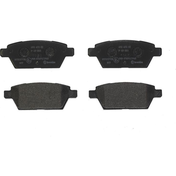 Brembo P 49 051 Bremsbelagsatz, Scheibenbremse PRIME LINE