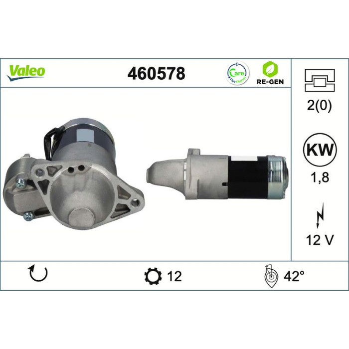 Valeo 460578 Starter RE-GEN - AT Valeo 460578 Starter RE-GEN - AT
