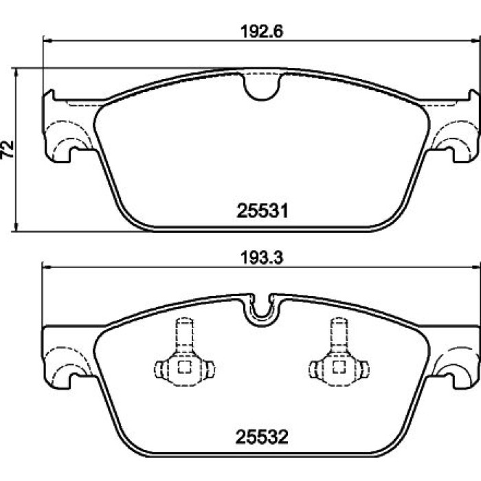 Hella 8DB 355 020-841 Bremsbelagsatz, Scheibenbremse Hella 8DB 355 020-841 Bremsbelagsatz, Scheibenbremse