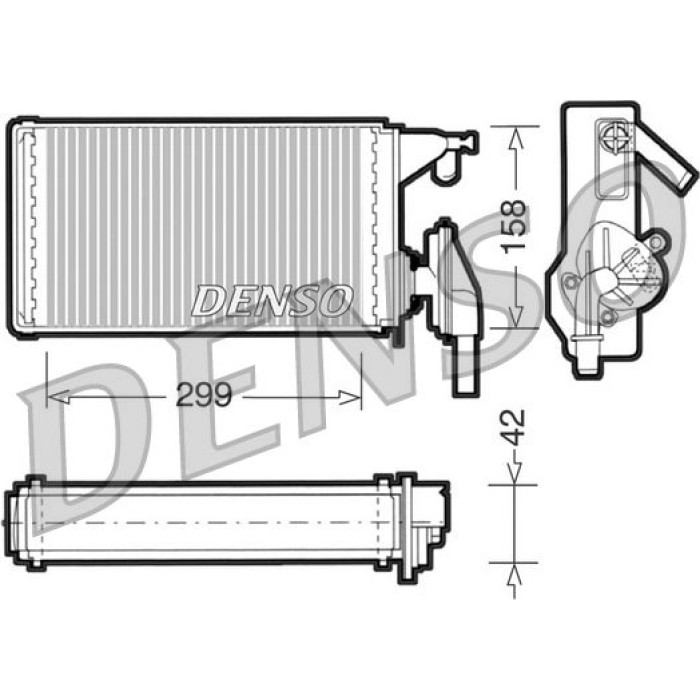 Denso DRR12002 Wärmetauscher, Innenraumheizung