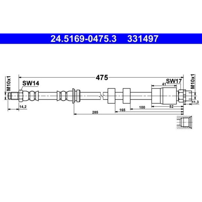 ATE 24.5169-0475.3 Bremsschlauch