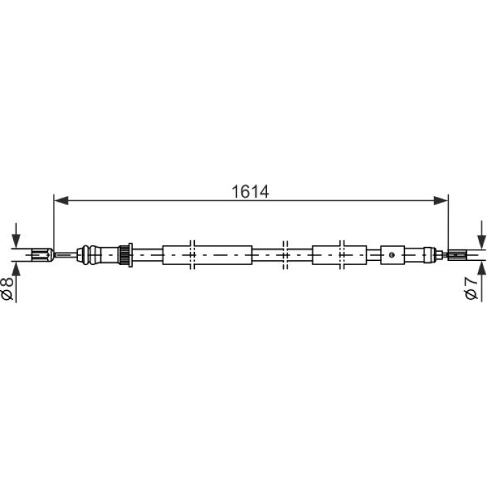 BOSCH 1 987 477 432 Seilzug, Feststellbremse BOSCH 1 987 477 432 Seilzug, Feststellbremse