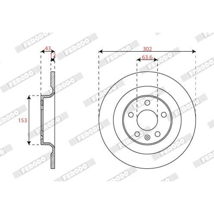 Ferodo DDF2827C Bremsscheibe PREMIER Ferodo DDF2827C Bremsscheibe PREMIER