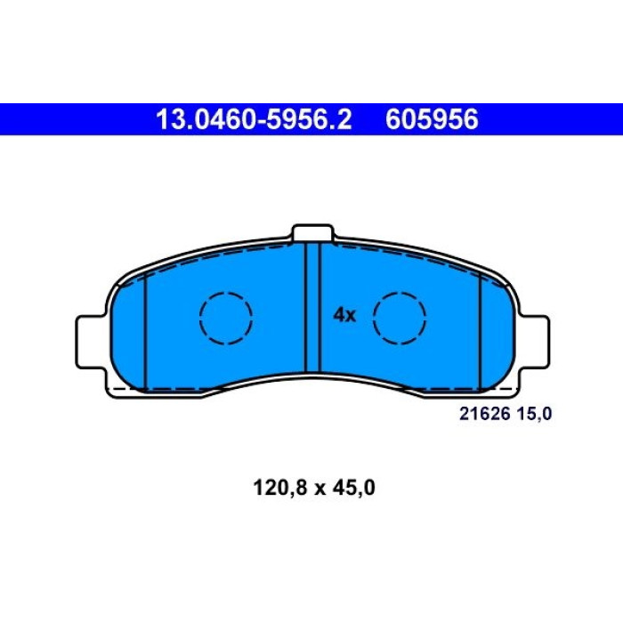 ATE 13.0460-5956.2 Bremsbelagsatz, Scheibenbremse ATE 13.0460-5956.2 Bremsbelagsatz, Scheibenbremse