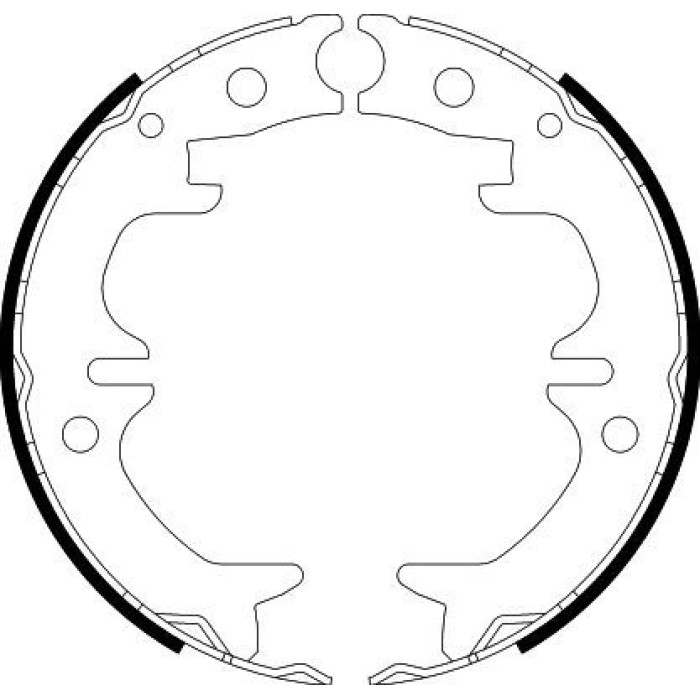 Hella 8DA 355 050-521 Bremsbackensatz, Feststellbremse
