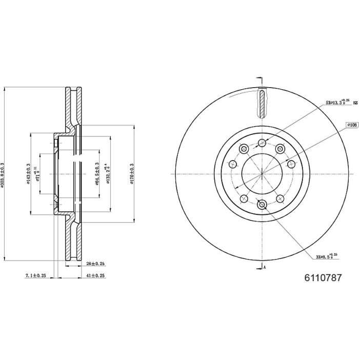 Metzger 6110787 Bremsscheibe