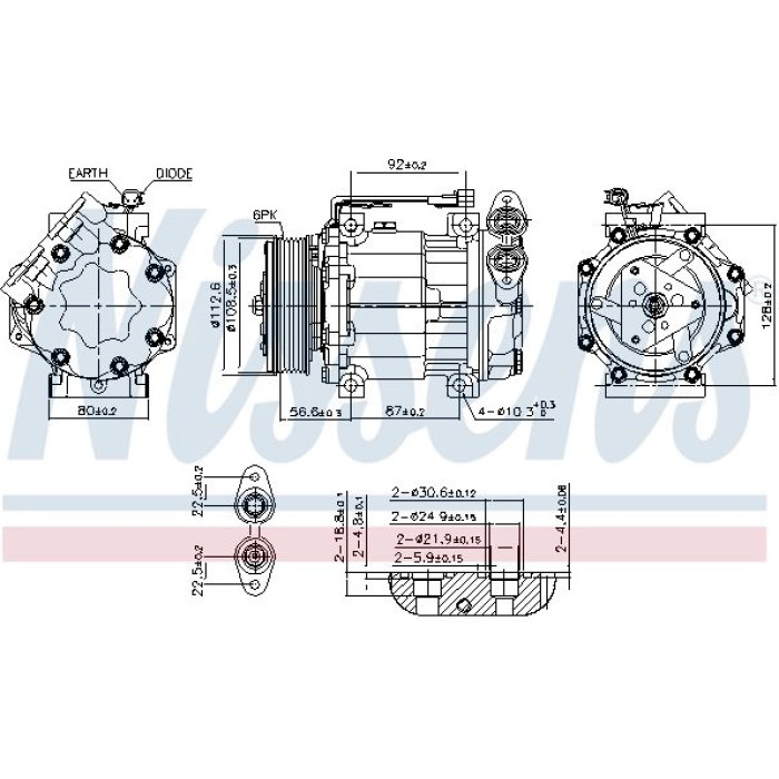 Nissens 890584 Kompressor, Klimaanlage FIRST FIT Nissens 890584 Kompressor, Klimaanlage FIRST FIT