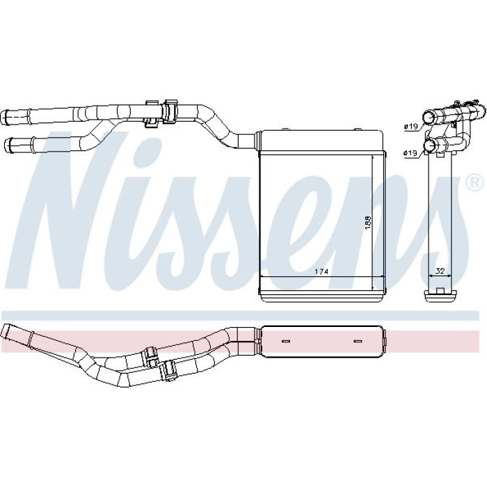 Nissens 71774 Wärmetauscher, Innenraumheizung FIRST FIT Nissens 71774 Wärmetauscher, Innenraumheizung FIRST FIT