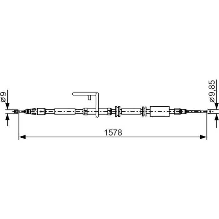 BOSCH 1 987 482 314 Seilzug, Feststellbremse