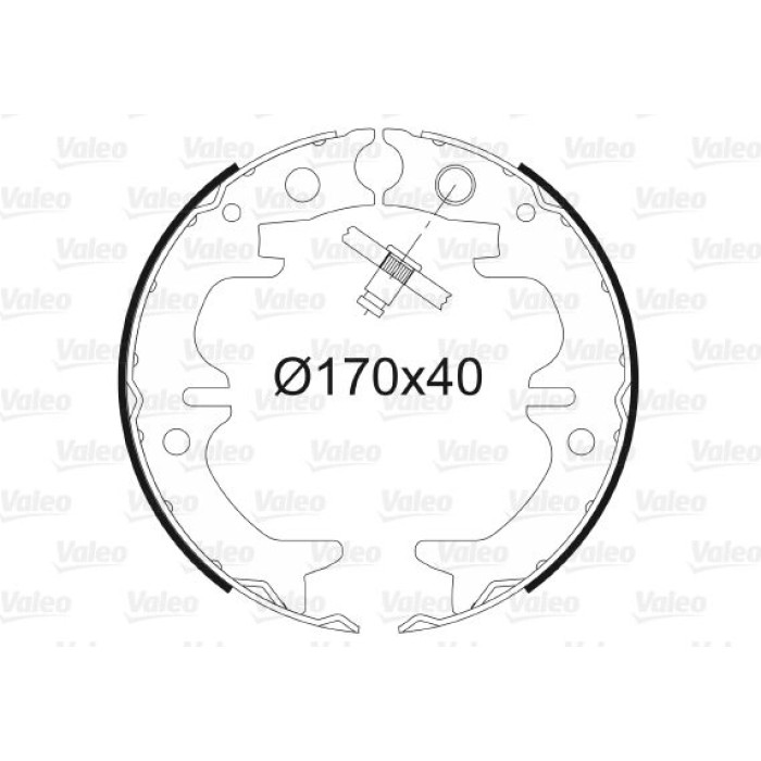 Valeo 564179 Bremsbackensatz, Feststellbremse