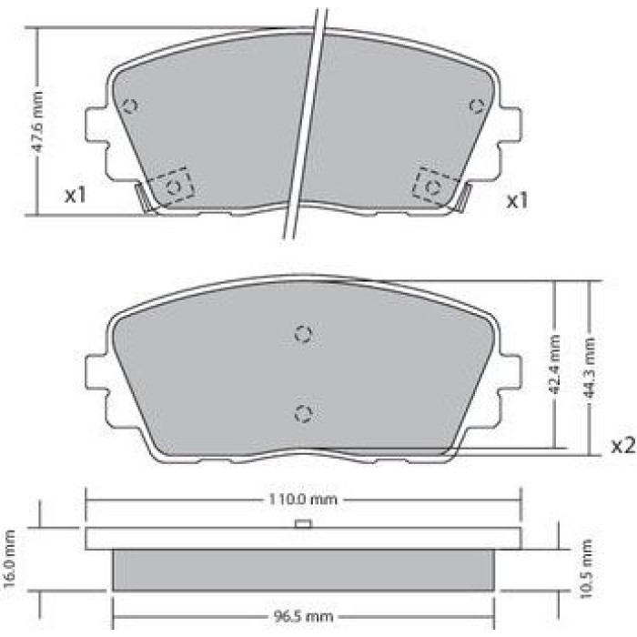 Metzger 1170361 Bremsbelagsatz, Scheibenbremse Metzger 1170361 Bremsbelagsatz, Scheibenbremse