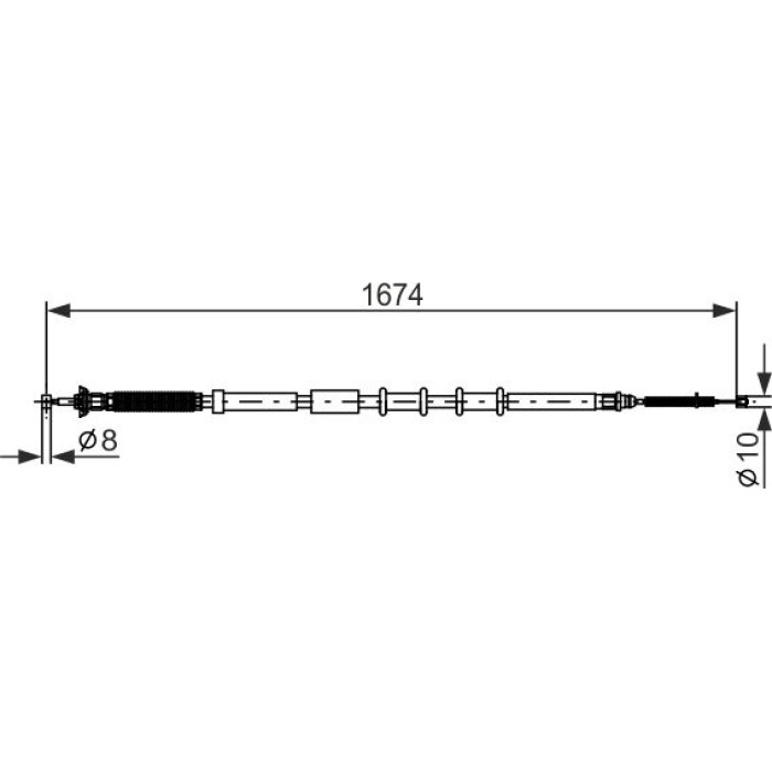 BOSCH 1 987 477 976 Seilzug, Feststellbremse