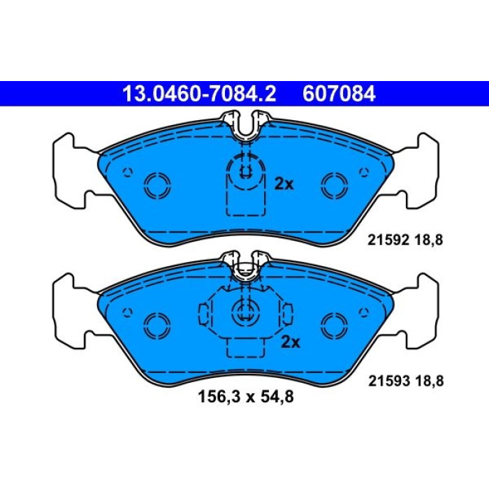 ATE 13.0460-7084.2 Bremsbelagsatz, Scheibenbremse ATE 13.0460-7084.2 Bremsbelagsatz, Scheibenbremse