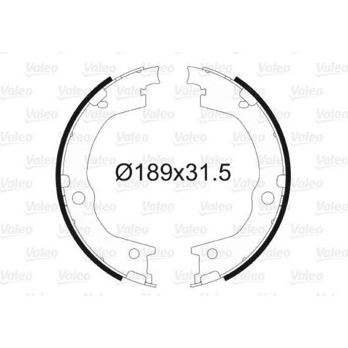Valeo 564170 Bremsbackensatz, Feststellbremse Valeo 564170 Bremsbackensatz, Feststellbremse