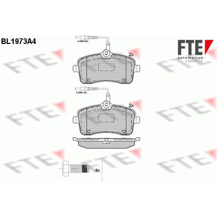 FTE 9010559 Bremsbelagsatz, Scheibenbremse FTE 9010559 Bremsbelagsatz, Scheibenbremse
