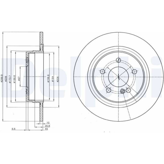 Delphi BG4153 Bremsscheibe