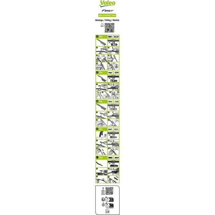 Valeo 575012 Wischblatt FIRST MULTICONNECTION Valeo 575012 Wischblatt FIRST MULTICONNECTION