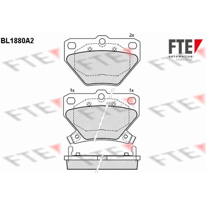 FTE 9010465 Bremsbelagsatz, Scheibenbremse