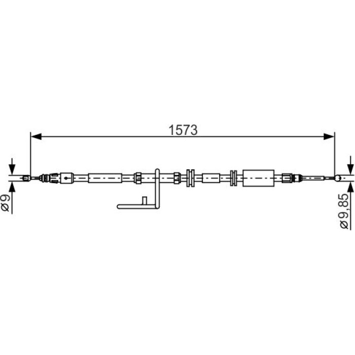 BOSCH 1 987 482 313 Seilzug, Feststellbremse BOSCH 1 987 482 313 Seilzug, Feststellbremse