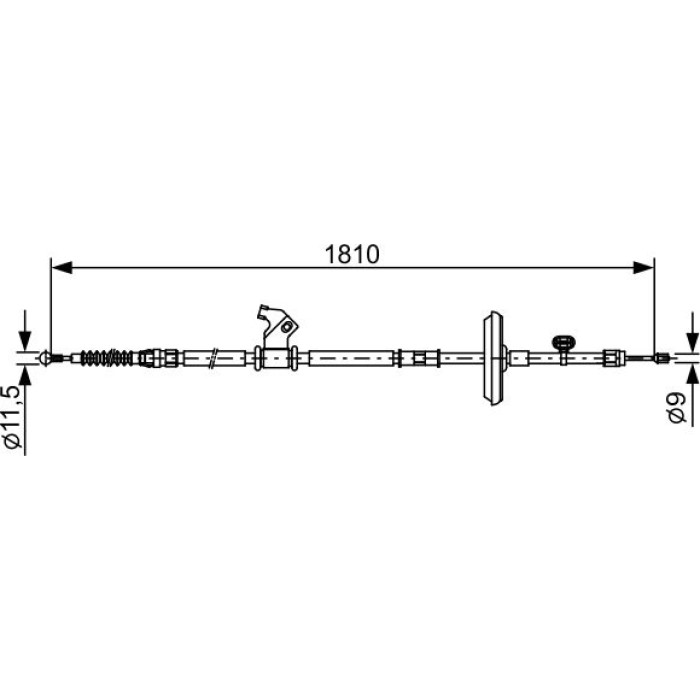 BOSCH 1 987 482 507 Seilzug, Feststellbremse