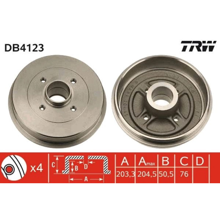 TRW DB4123 Bremstrommel TRW DB4123 Bremstrommel