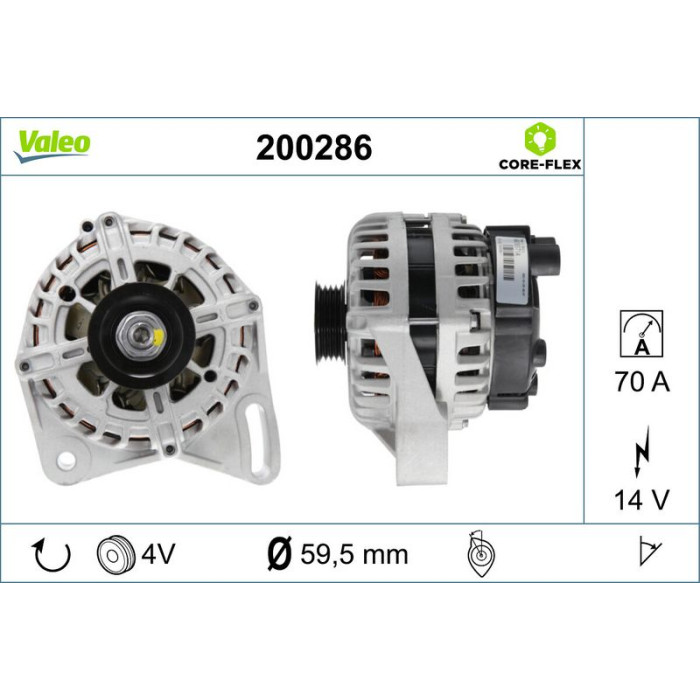 Valeo 200286 Generator CORE-FLEX Valeo 200286 Generator CORE-FLEX