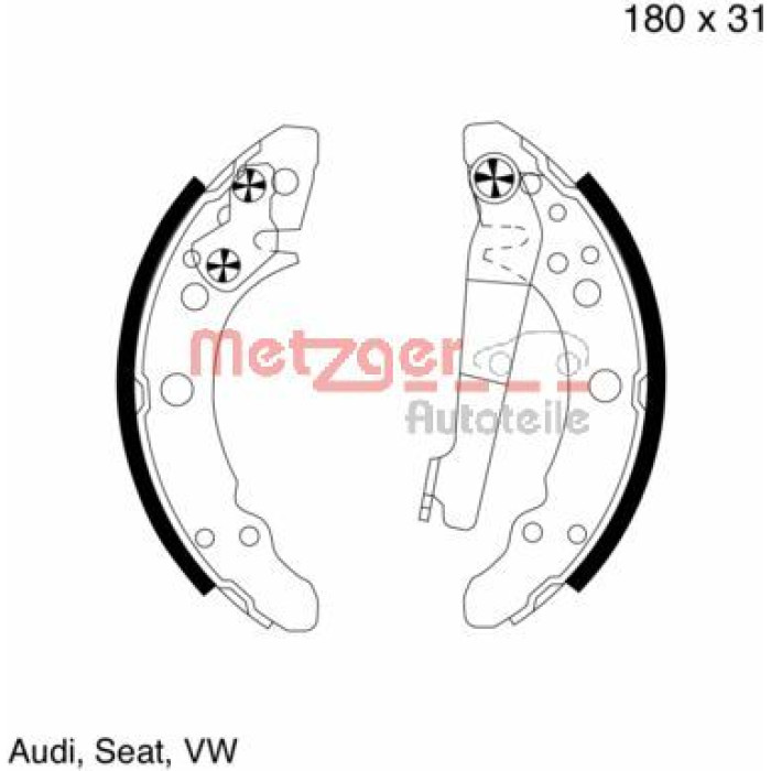 Metzger MG 343 Bremsbackensatz Metzger MG 343 Bremsbackensatz