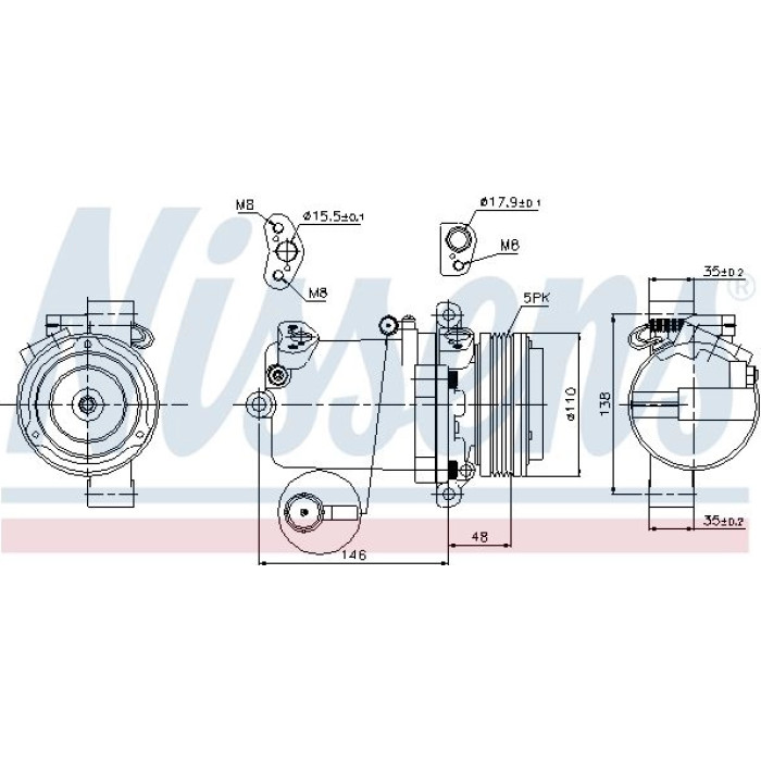 Nissens 89133 Kompressor, Klimaanlage FIRST FIT Nissens 89133 Kompressor, Klimaanlage FIRST FIT