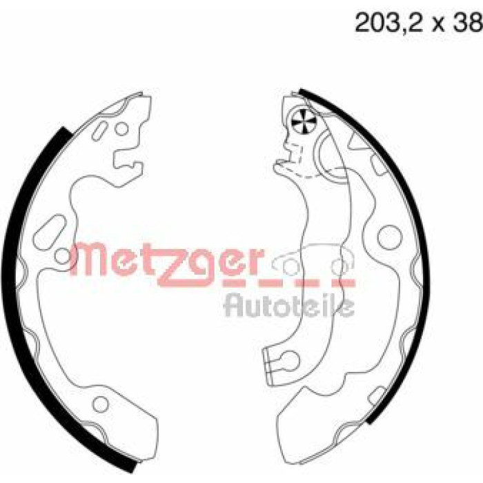 Metzger MG 716 Bremsbackensatz Metzger MG 716 Bremsbackensatz