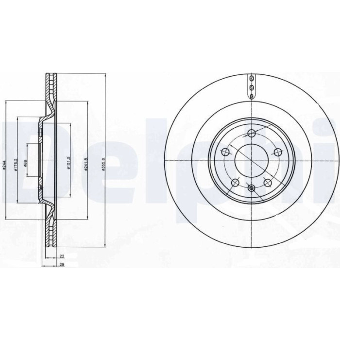 Delphi BG4387C Bremsscheibe
