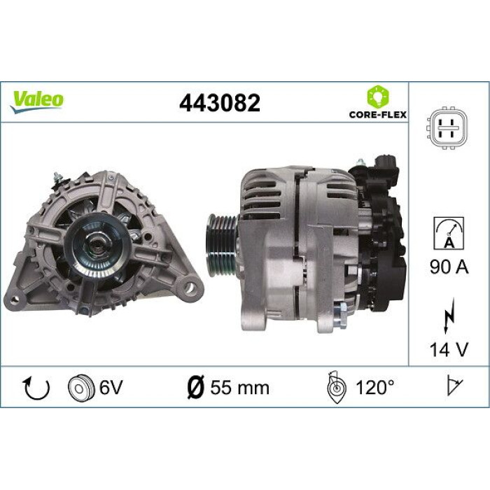 Valeo 443082 Generator CORE-FLEX Valeo 443082 Generator CORE-FLEX