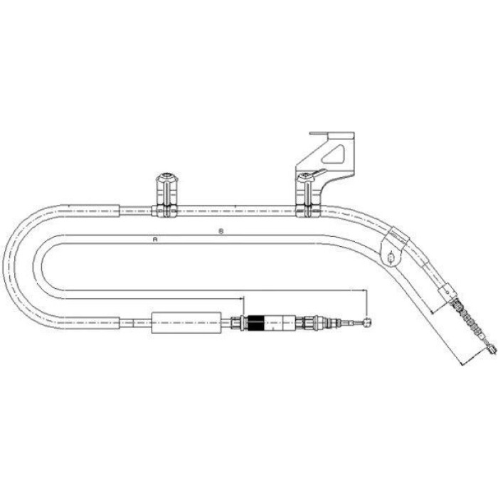 Textar 44006400 Seilzug, Feststellbremse Textar 44006400 Seilzug, Feststellbremse