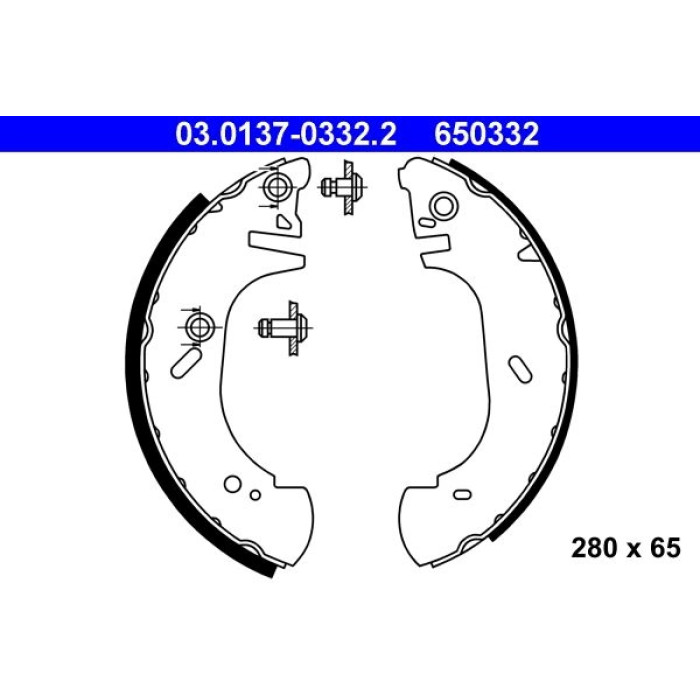 ATE 03.0137-0332.2 Bremsbackensatz ATE 03.0137-0332.2 Bremsbackensatz