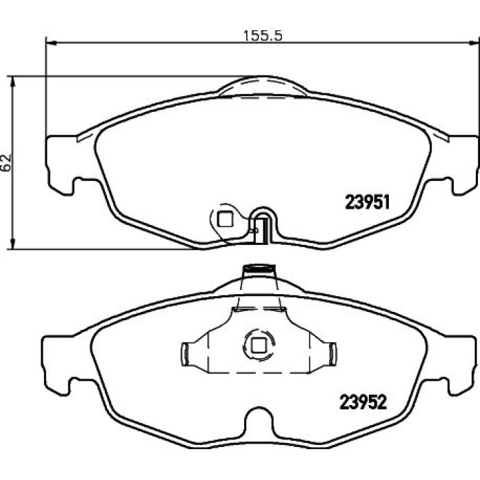 Hella 8DB 355 011-991 Bremsbelagsatz, Scheibenbremse Hella 8DB 355 011-991 Bremsbelagsatz, Scheibenbremse