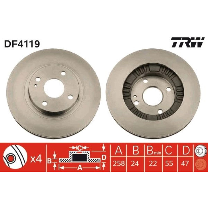 Bremsscheibe DF4119 Bremsscheibe DF4119