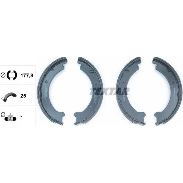 Textar 91046000 Bremsbackensatz, Feststellbremse